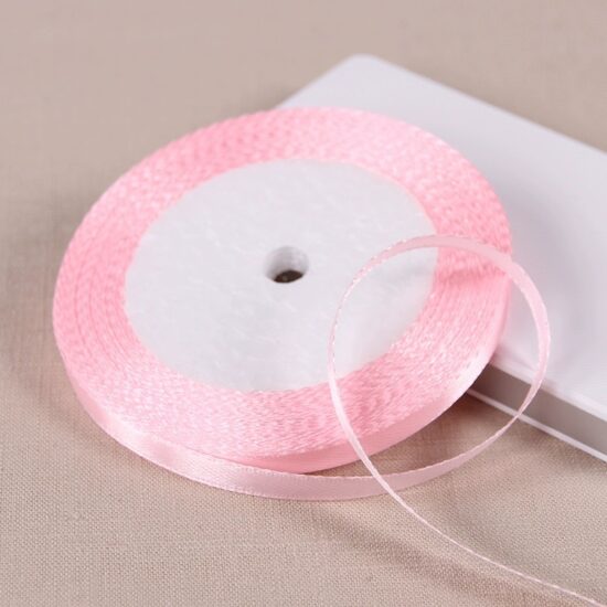 0.6cm satin ribbon for DIY bows, hair accessories, and wedding floral wrapping