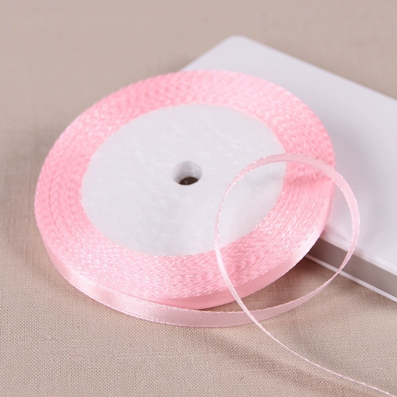 0.6cm satin ribbon for DIY bows, hair accessories, and wedding floral wrapping