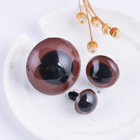 100pcs Black Crystal Eyes with Washers for Plush Toys, Teddy Bears and Dolls