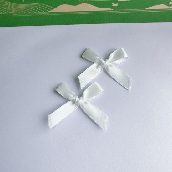 1cm satin ribbon bows hand-tied for garments and DIY accessories