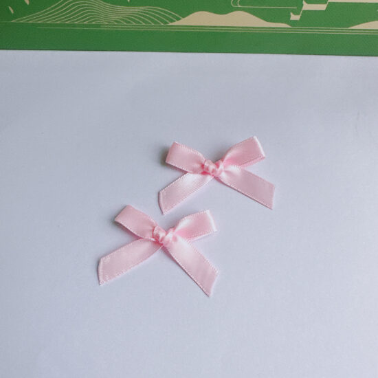 1cm satin ribbon bows hand-tied for garments and DIY accessories
