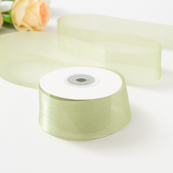 2.5cm milk silk organza ribbon for gift packaging and floral bow making