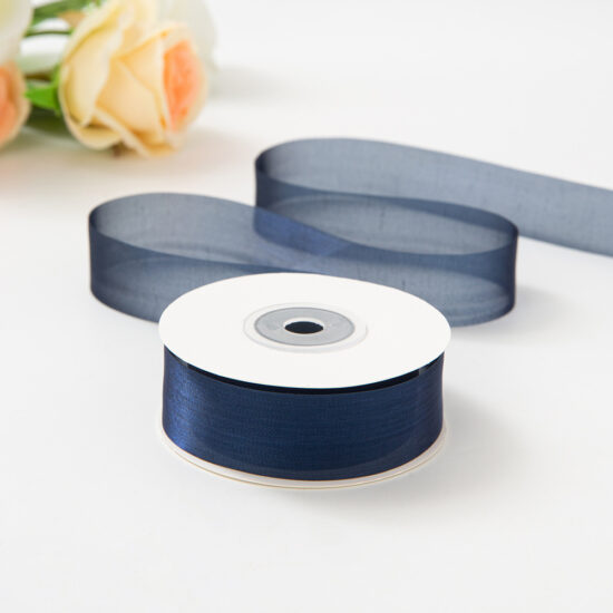 2.5cm milk silk organza ribbon for gift packaging and floral bow making