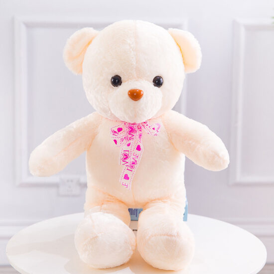 Rainbow Light-up Teddy Bear Plush Pillow – Glow-in-the-dark Valentine's and Birthday Gift

