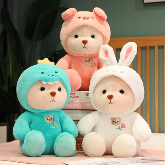 2025 Transformable Cute Teddy Bear Plush Toy – Creative Birthday Gift Stuffed Animal