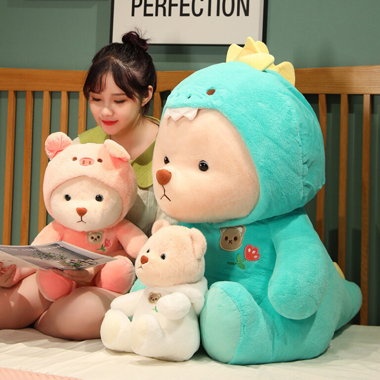 2025 Transformable Cute Teddy Bear Plush Toy – Creative Birthday Gift Stuffed Animal