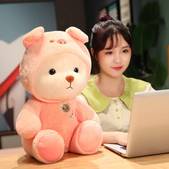 2025 Transformable Cute Teddy Bear Plush Toy – Creative Birthday Gift Stuffed Animal