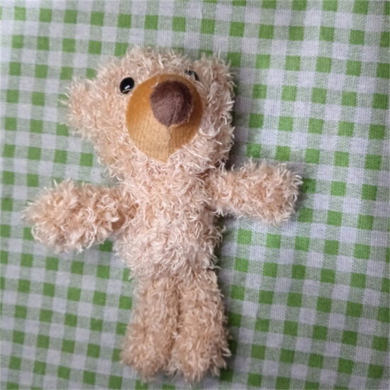 Curly plush 20cm teddy bear for DIY crafts, apparel decoration, and gift embellishment