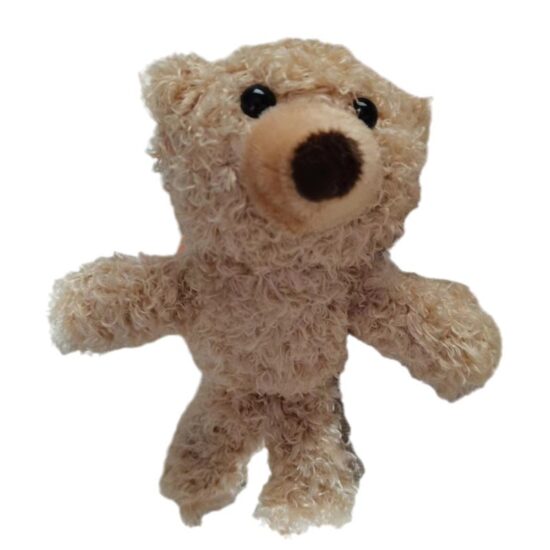 Curly plush 20cm teddy bear for DIY crafts, apparel decoration, and gift embellishment