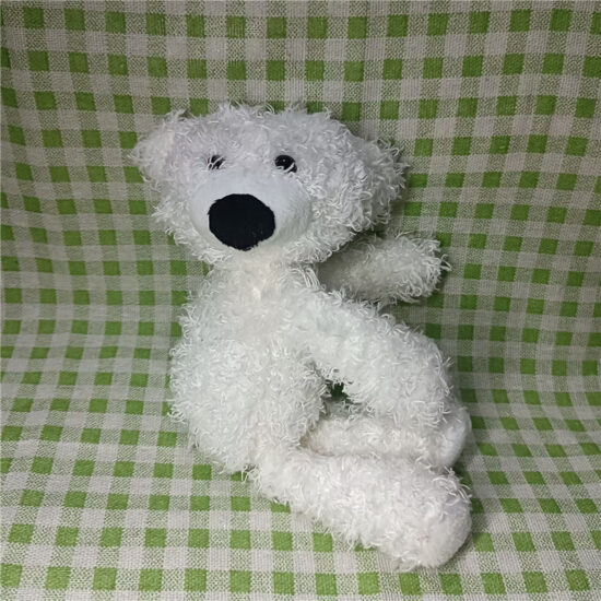Curly plush 20cm teddy bear for DIY crafts, apparel decoration, and gift embellishment