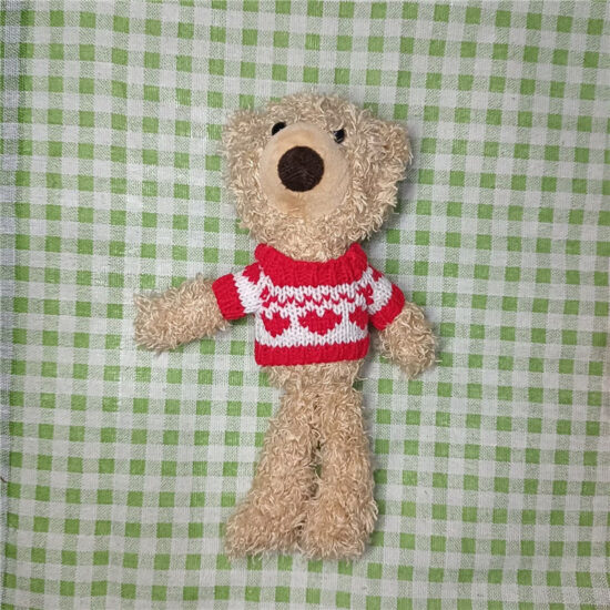 Curly plush 20cm teddy bear for DIY crafts, apparel decoration, and gift embellishment