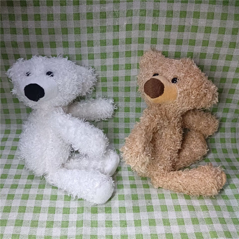 Curly plush 20cm teddy bear for DIY crafts, apparel decoration, and gift embellishment