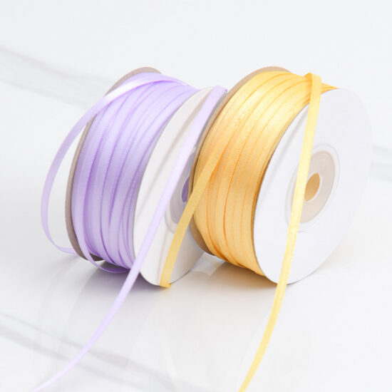 3mm polyester satin ribbon for gift wrapping, floral decoration, and DIY bows