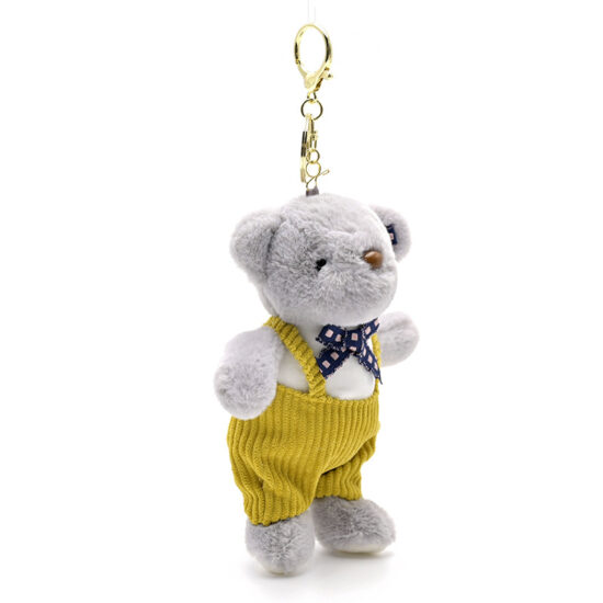 Cool Teddy Bear Plush Keychain – 4-Inch Mini Teddy Bear in 3 Colors