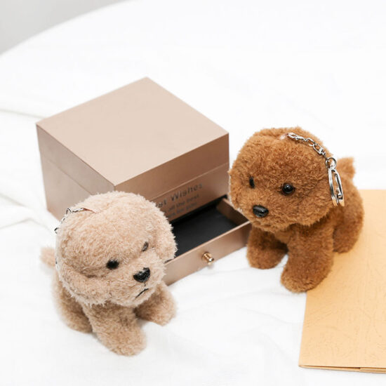 Mini Teddy Dog Plush Keychain – Soft Puppy Stuffed Toy for Bags and Gifts