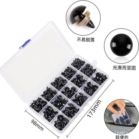 520PCS Safety Eyes and Noses Set – Plastic Craft Parts for Plush Toys and Dolls

