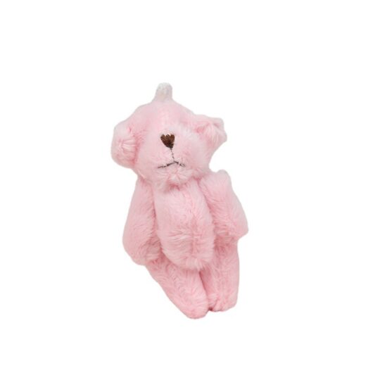 6cm Mini Plush Teddy Bear with Jointed Limbs – Colorful DIY Accessory for Crafts and Jewelry