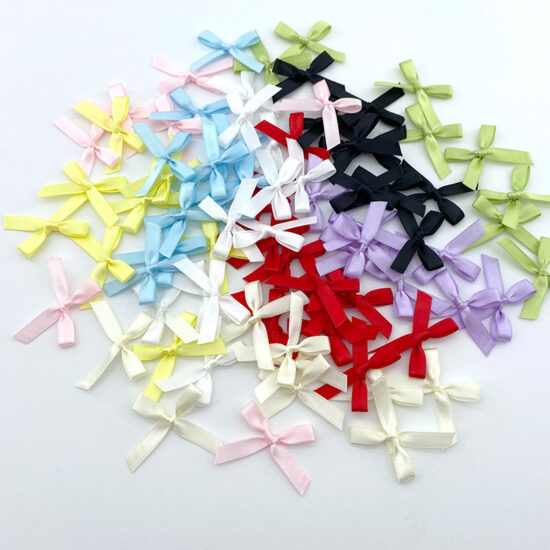 6mm satin ribbon bows for DIY packaging and cake decoration