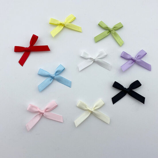 6mm satin ribbon bows for DIY packaging and cake decoration