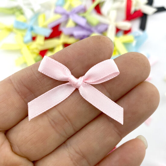 6mm satin ribbon bows for DIY packaging and cake decoration