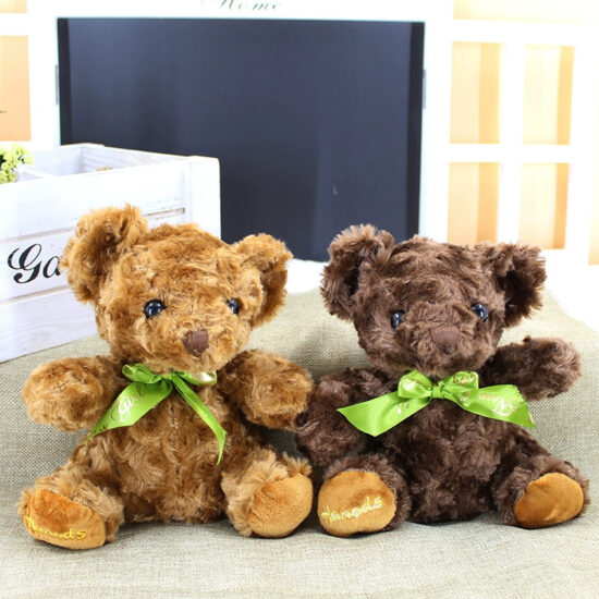 7-Inch Rose Plush Mini Teddy Bear – Soft Stuffed Toy for Gifting and Branding