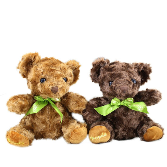 7-Inch Rose Plush Mini Teddy Bear – Soft Stuffed Toy for Gifting and Branding