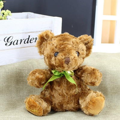 7-Inch Rose Plush Mini Teddy Bear – Soft Stuffed Toy for Gifting and Branding