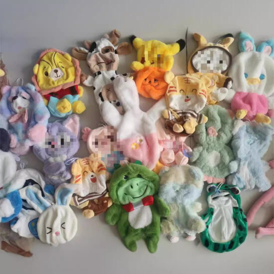 8-Inch Unstuffed Plush Toy Doll Shell – Soft Fabric DIY Doll Cover