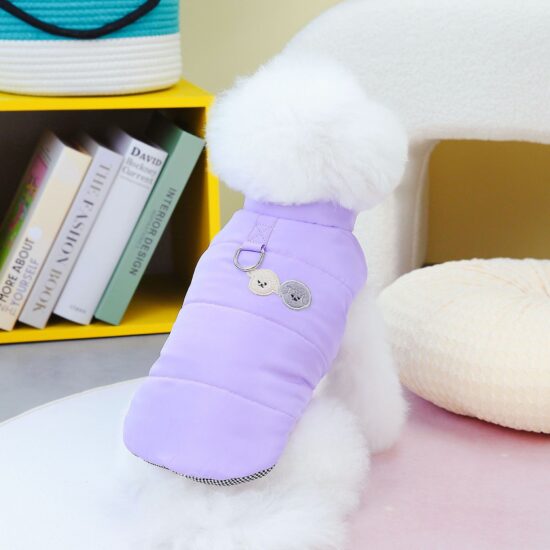 Warm cotton vest dog jacket for Teddy and small breeds