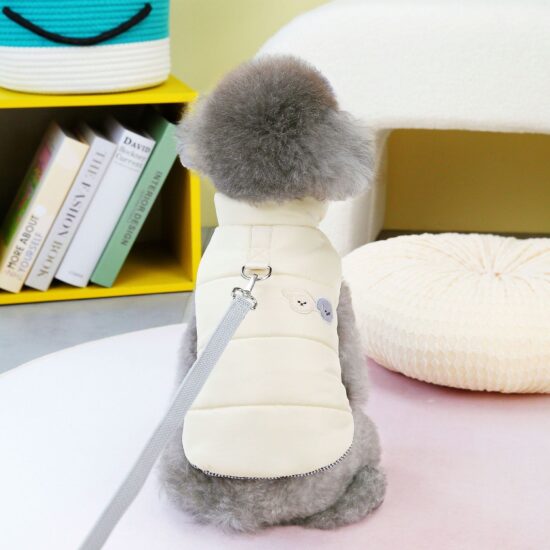 Warm cotton vest dog jacket for Teddy and small breeds