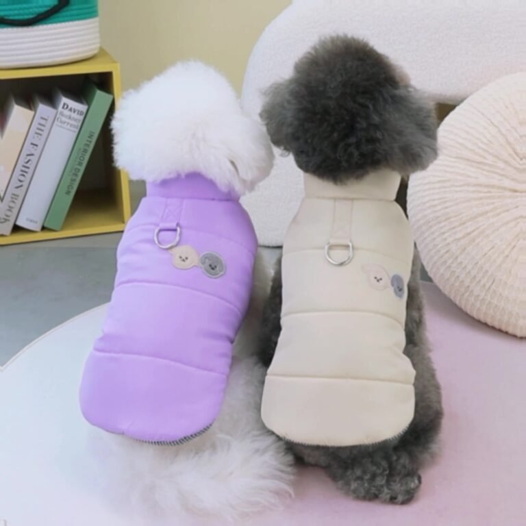 Warm cotton vest dog jacket for Teddy and small breeds