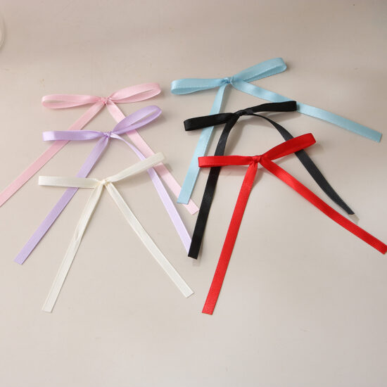 Ballet style handmade ribbon bow for double ponytail hair clips and cake decoration