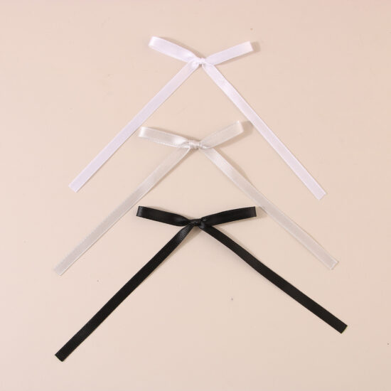 Ballet style handmade ribbon bow for double ponytail hair clips and cake decoration