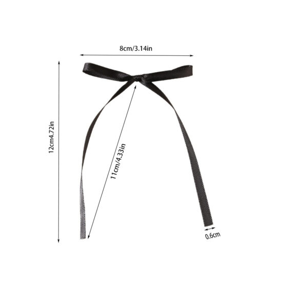Ballet style handmade ribbon bow for double ponytail hair clips and cake decoration