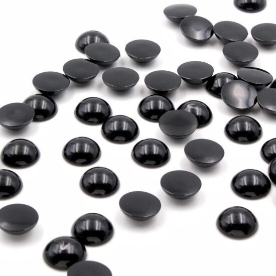 Black Flat-Back Plastic Animal Eyes and Noses for Plush Dolls and Teddy Bears