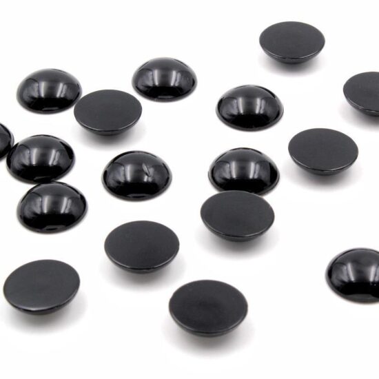 Black Flat-Back Plastic Animal Eyes and Noses for Plush Dolls and Teddy Bears