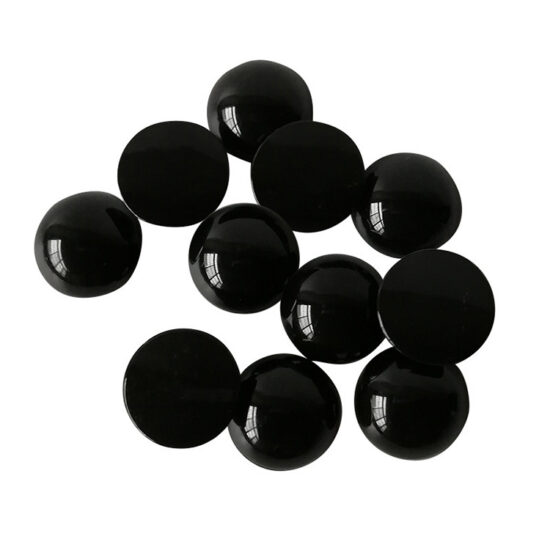 "Black Half-Round Flat Back Eyes for DIY Plush Toys, Dolls, and Teddy Bears"