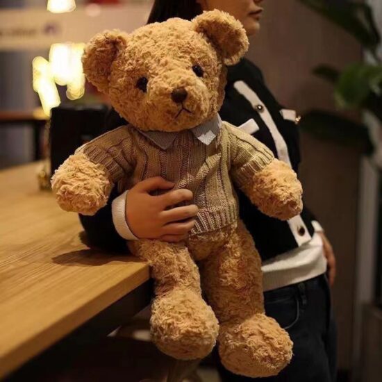 Bouquet Teddy Bear with Shirt – Romantic Stuffed Toy Gift for Valentine’s Day and Flower Arrangements