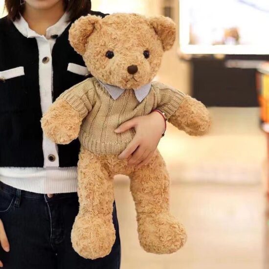 Bouquet Teddy Bear with Shirt – Romantic Stuffed Toy Gift for Valentine’s Day and Flower Arrangements