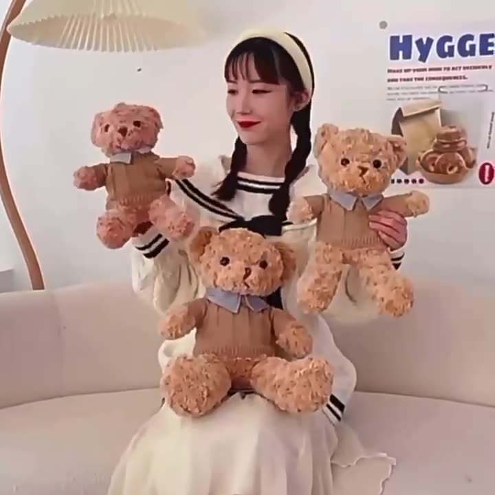 Bouquet Teddy Bear with Shirt – Romantic Stuffed Toy Gift for Valentine’s Day and Flower Arrangements