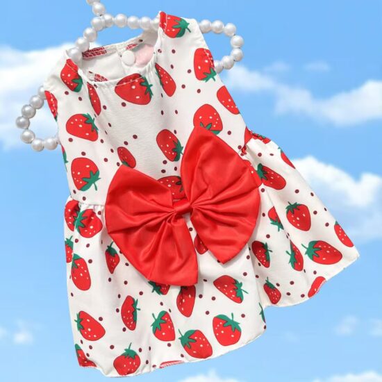 Spring and Summer Pet Dress for Small Dogs and Cats – Lightweight Outfit for French Bulldogs, Pomeranians, and Ragdoll Cats
