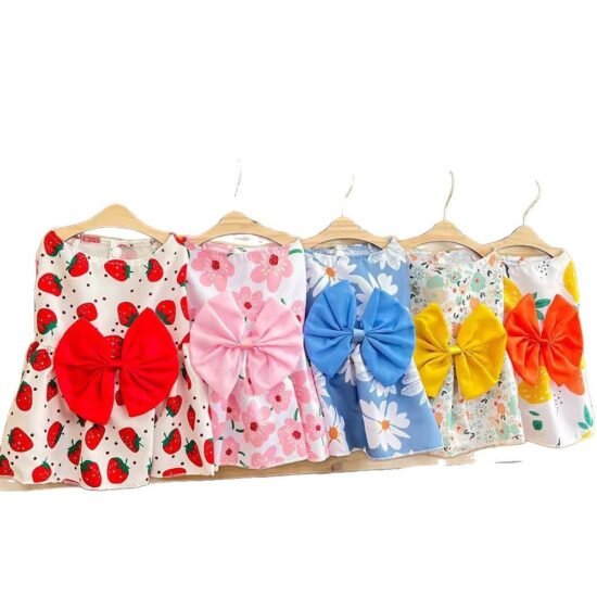 Spring and Summer Pet Dress for Small Dogs and Cats – Lightweight Outfit for French Bulldogs, Pomeranians, and Ragdoll Cats