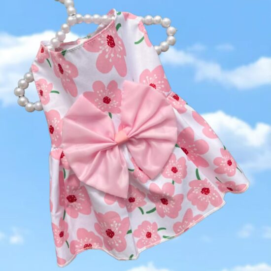 Spring and Summer Pet Dress for Small Dogs and Cats – Lightweight Outfit for French Bulldogs, Pomeranians, and Ragdoll Cats