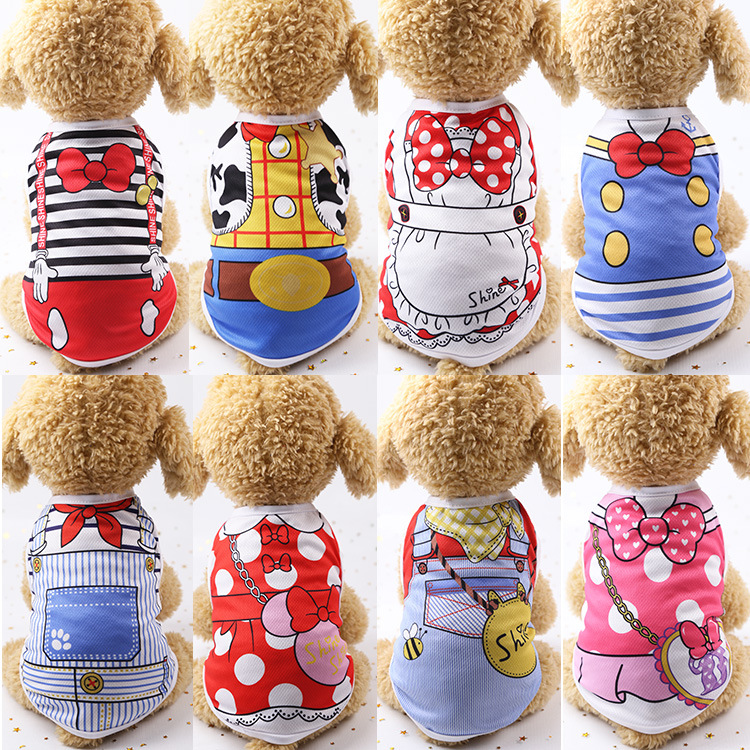 Summer Mesh Pet Vest for Small Dogs and Cats – Fake Harness Design for Teddy, Bichon, and Pomeranian