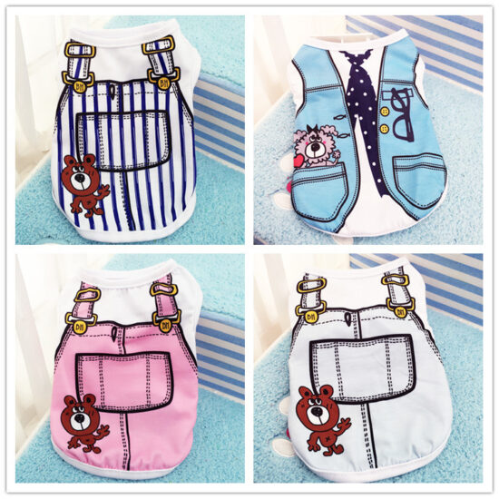 Summer Mesh Pet Vest for Small Dogs and Cats – Fake Harness Design for Teddy, Bichon, and Pomeranian