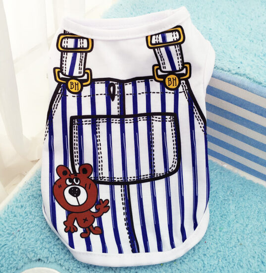 Summer Mesh Pet Vest for Small Dogs and Cats – Fake Harness Design for Teddy, Bichon, and Pomeranian