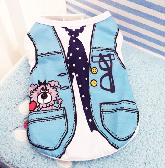Summer Mesh Pet Vest for Small Dogs and Cats – Fake Harness Design for Teddy, Bichon, and Pomeranian