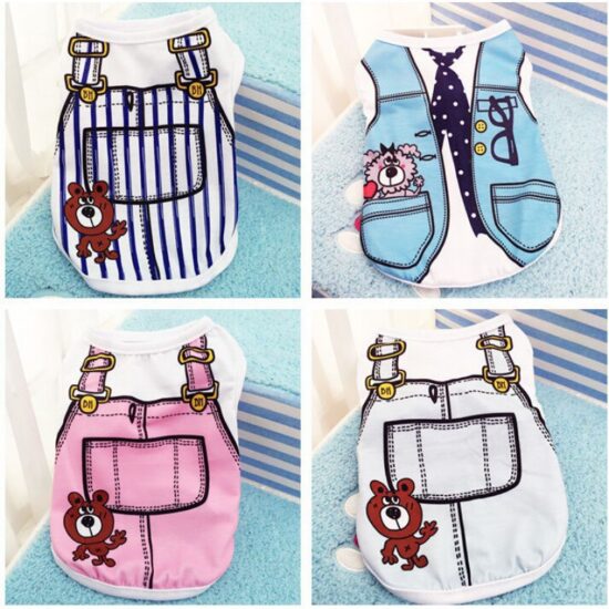 Summer Mesh Pet Vest for Small Dogs and Cats – Fake Harness Design for Teddy, Bichon, and Pomeranian