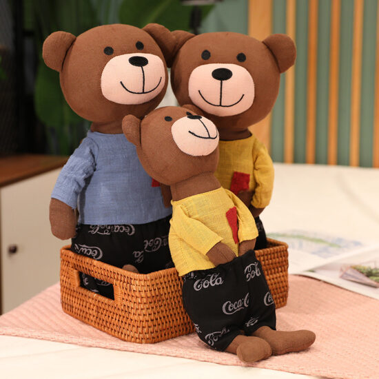 British Style Teddy Bear Plush Toy in T-Shirt for Girls and Gifts