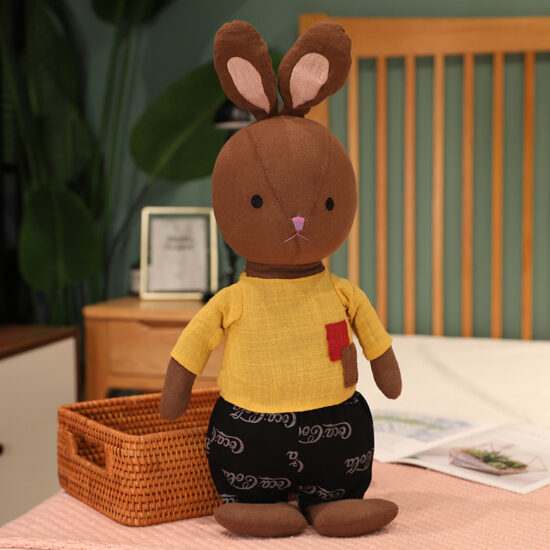 British Style Teddy Bear Plush Toy in T-Shirt for Girls and Gifts